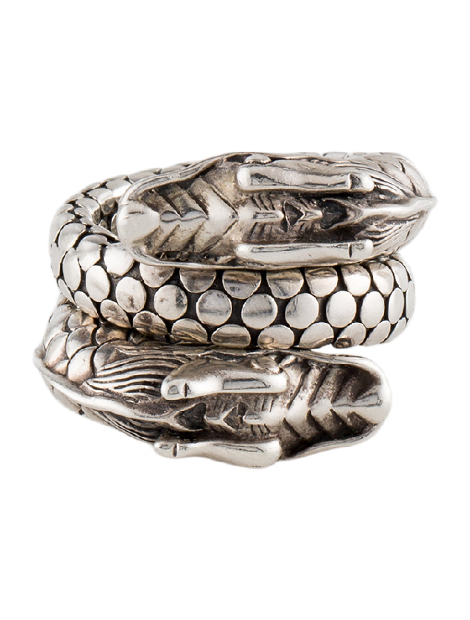 John Hardy Naga Double Dragon Dot Coil Ring