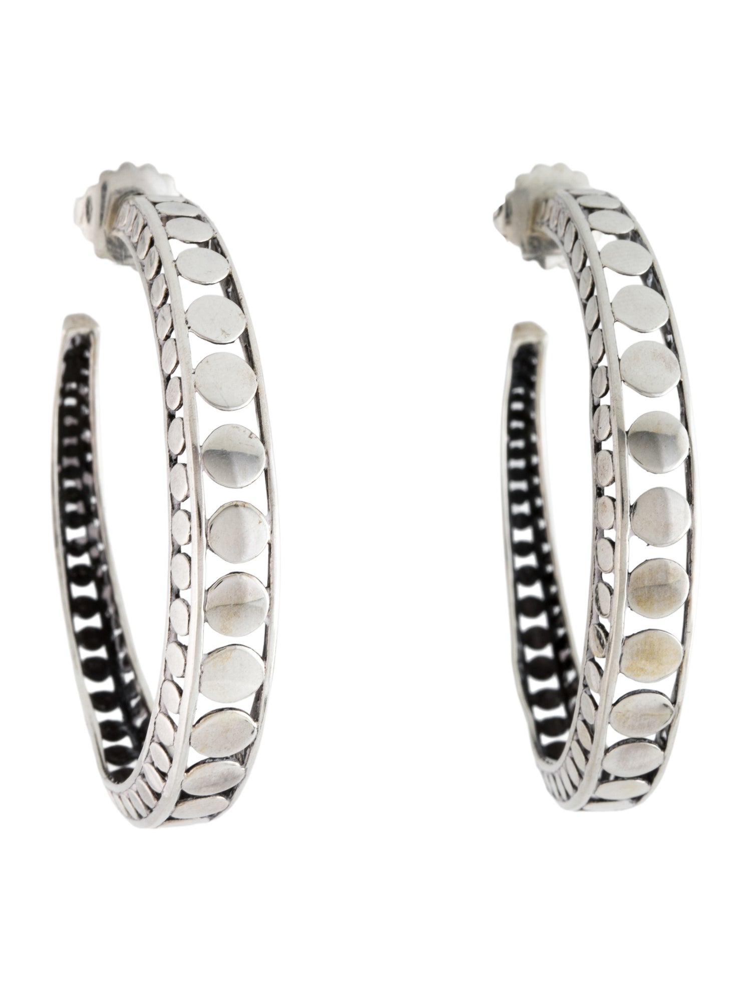 John Hardy Dot Hoop Earrings