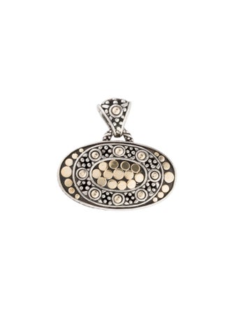 John Hardy Two-Tone Jaisalmer Dot Oval Pendant