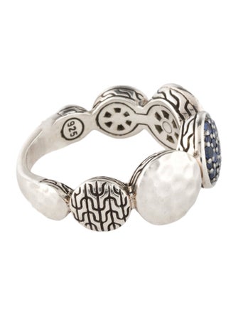 John Hardy Synthetic Sapphire Carved Classic Chain Band