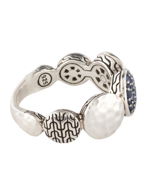 John Hardy Synthetic Sapphire Carved Classic Chain Band