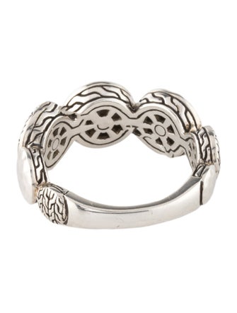 John Hardy Synthetic Sapphire Carved Classic Chain Band