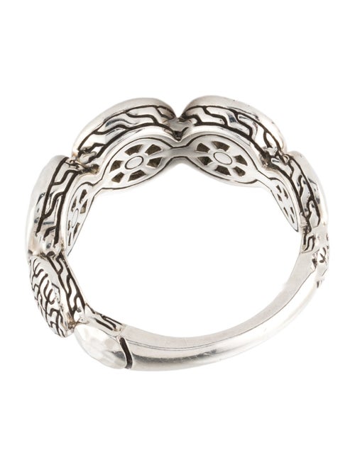 John Hardy Synthetic Sapphire Carved Classic Chain Band