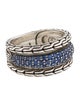 John Hardy Synthetic Sapphire Carved Classic Chain Band