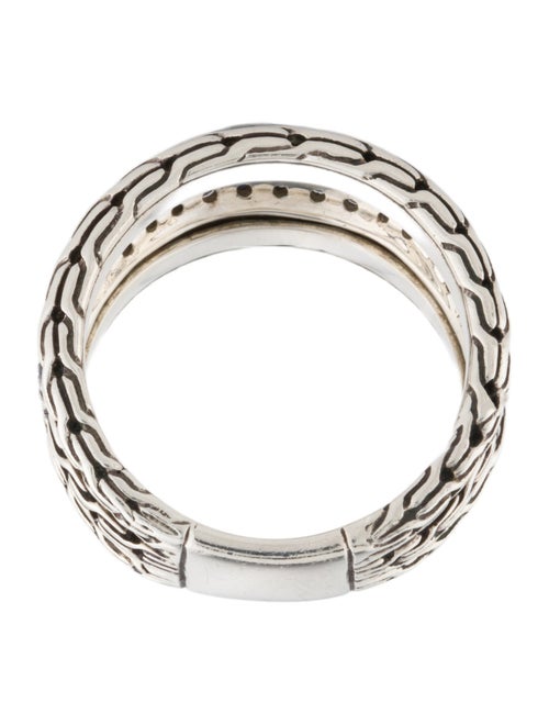 John Hardy Synthetic Sapphire Carved Classic Chain Band