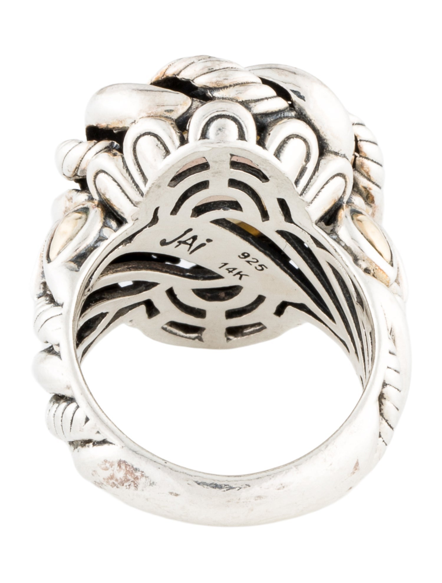 John Hardy Mother of Pearl & Quartz JAI Cocktail Ring