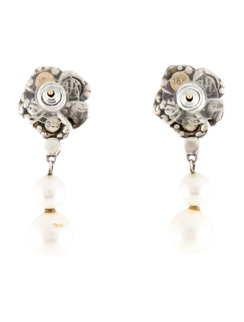 John Hardy Pearl Ayu Drop Earrings