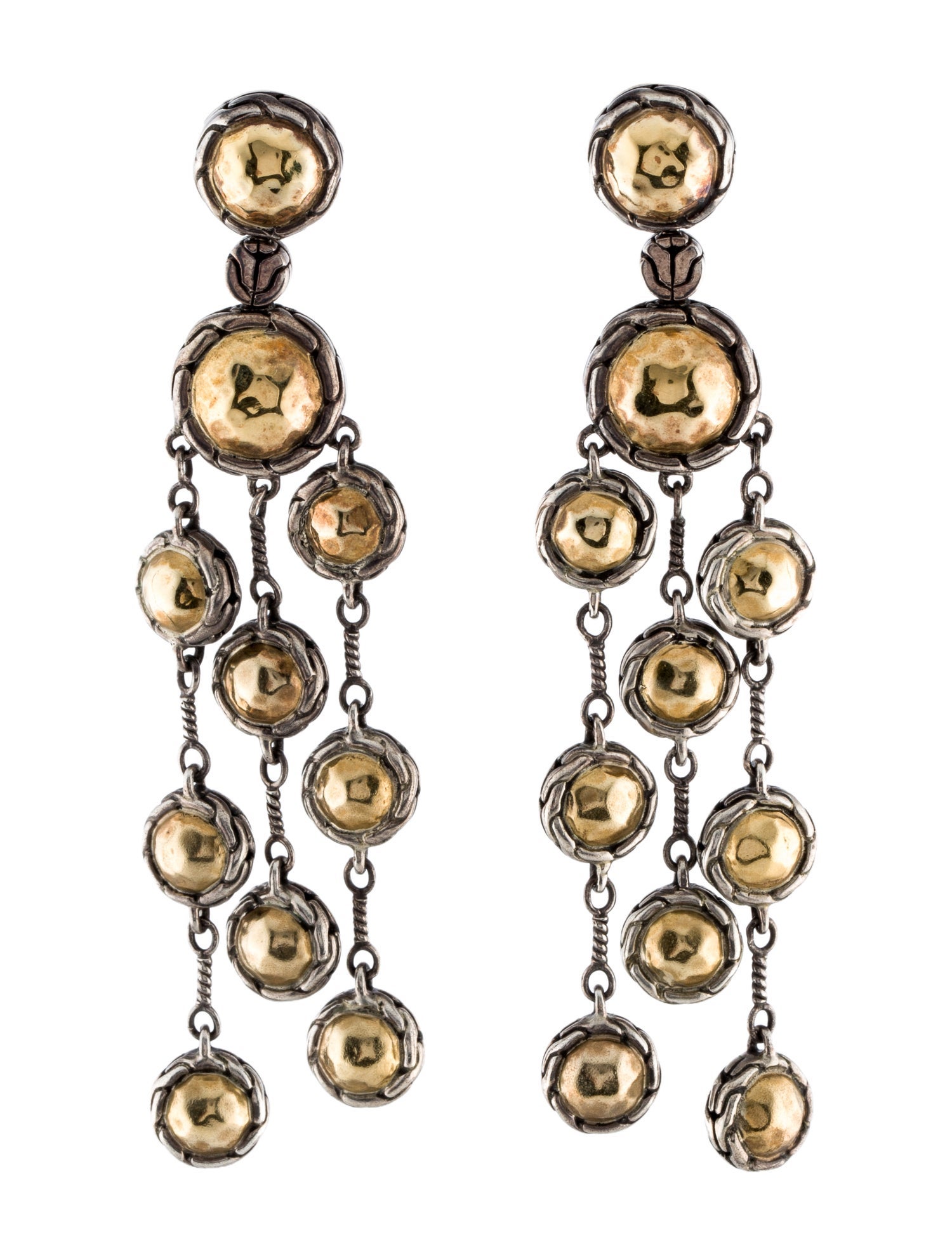 John Hardy Two-Tone Palu Chandelier Earrings
