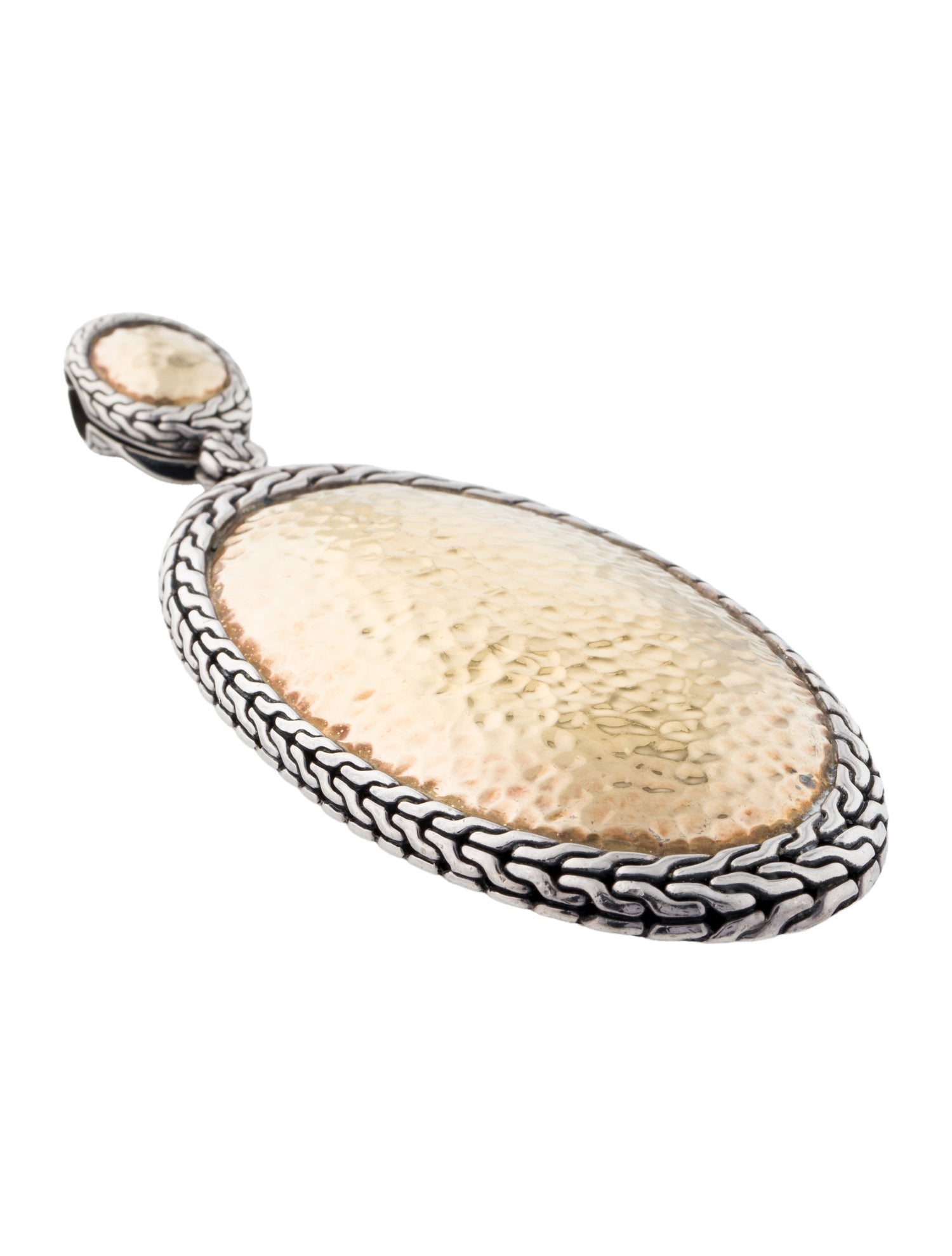 John Hardy Palu Large Hammered Oval Pendant