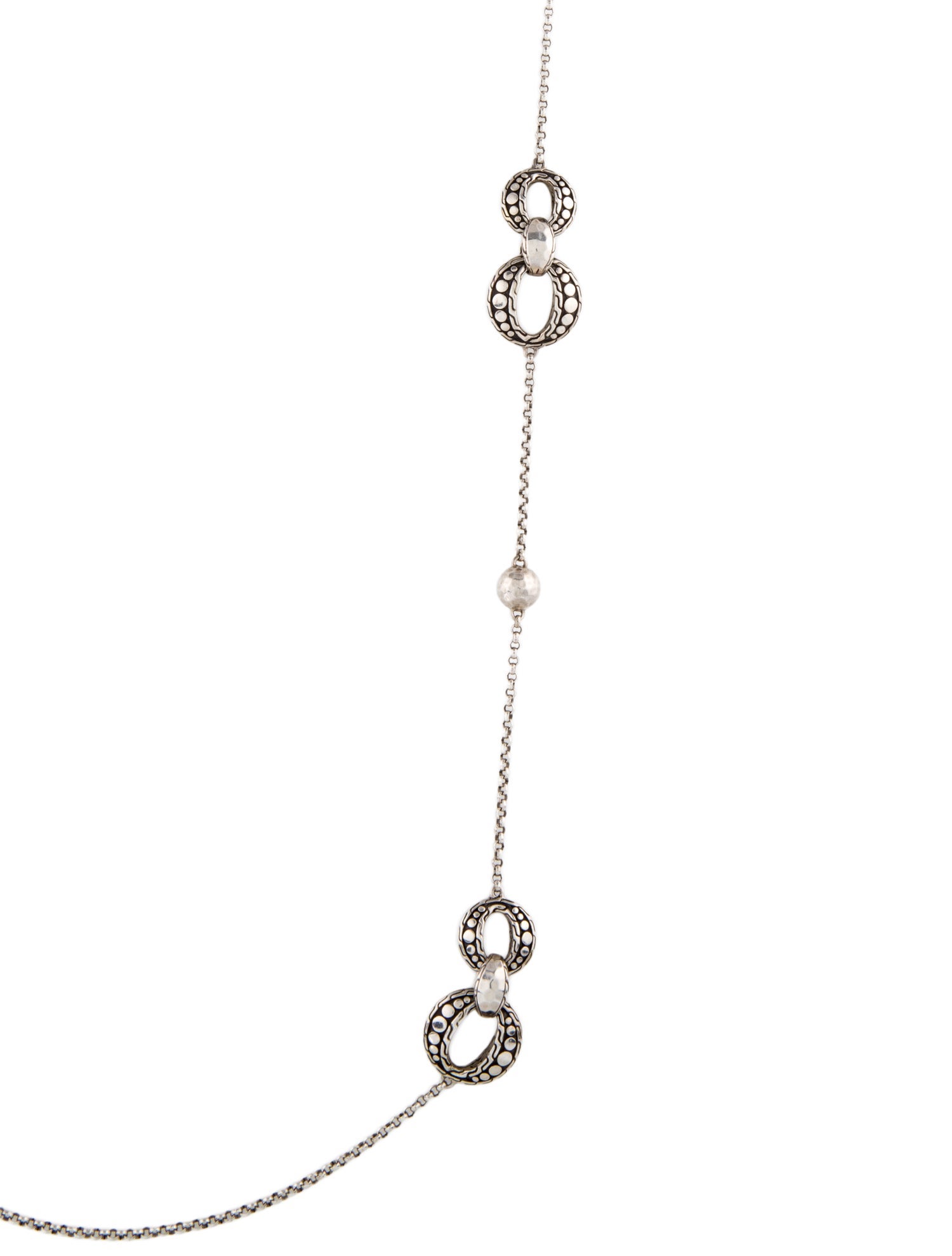 John Hardy Hammered Dotted Station Necklace