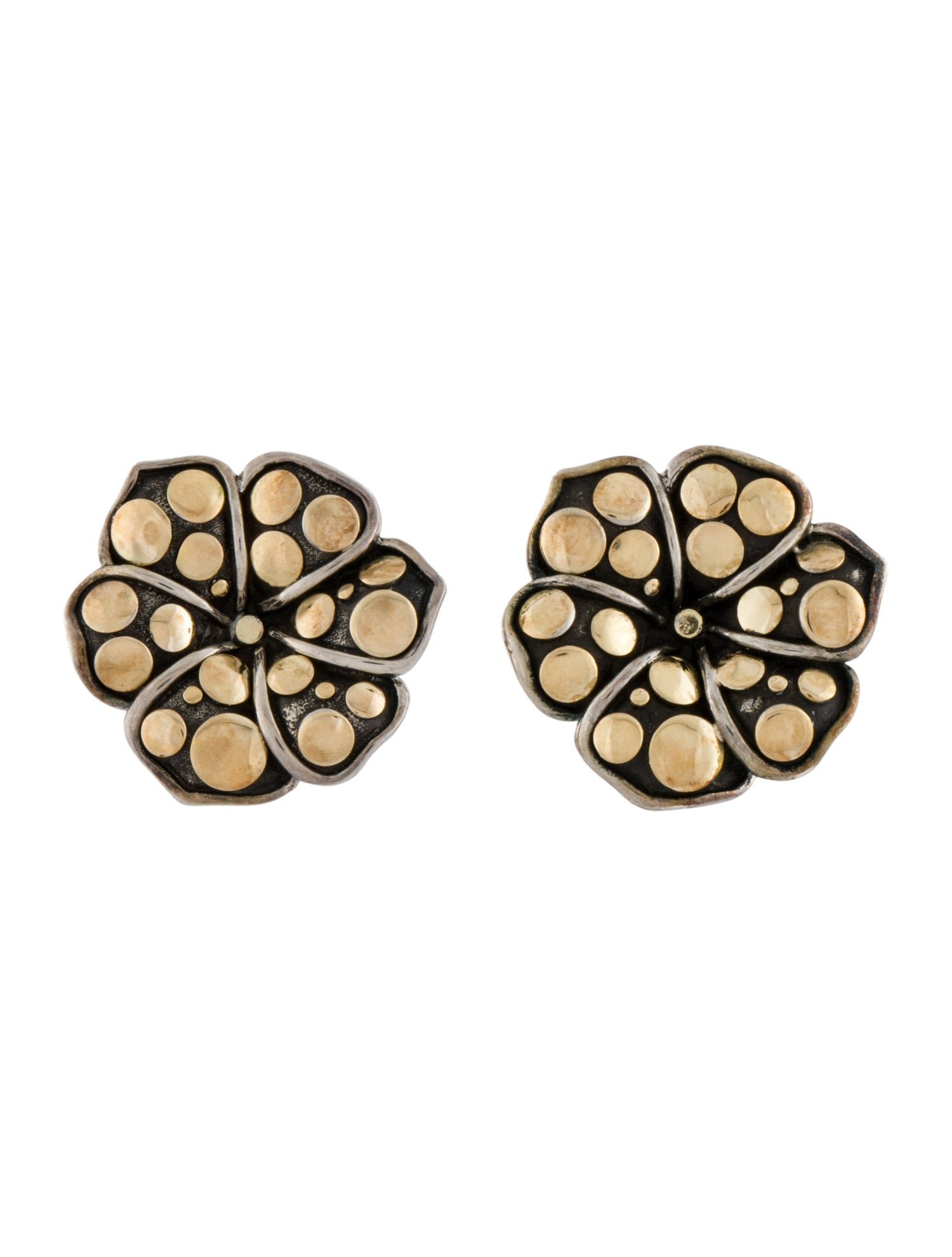 John Hardy Two-Tone Dot Ayu Frangipani Stud Earrings