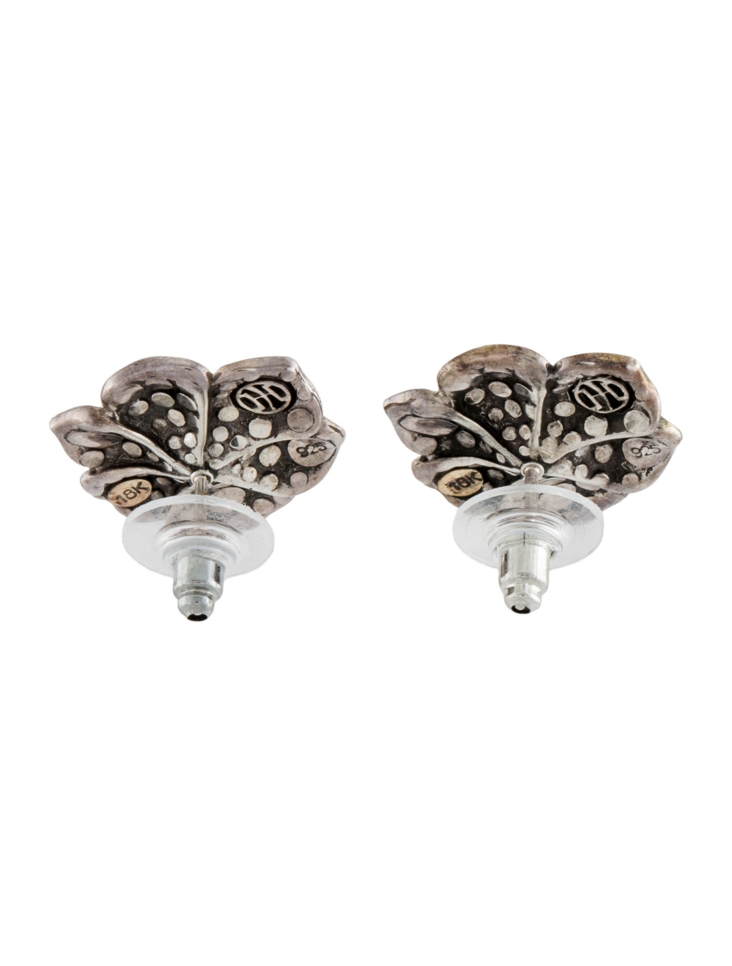 John Hardy Two-Tone Dot Ayu Frangipani Stud Earrings
