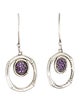 John Hardy Amethyst Bamboo Drop Earrings