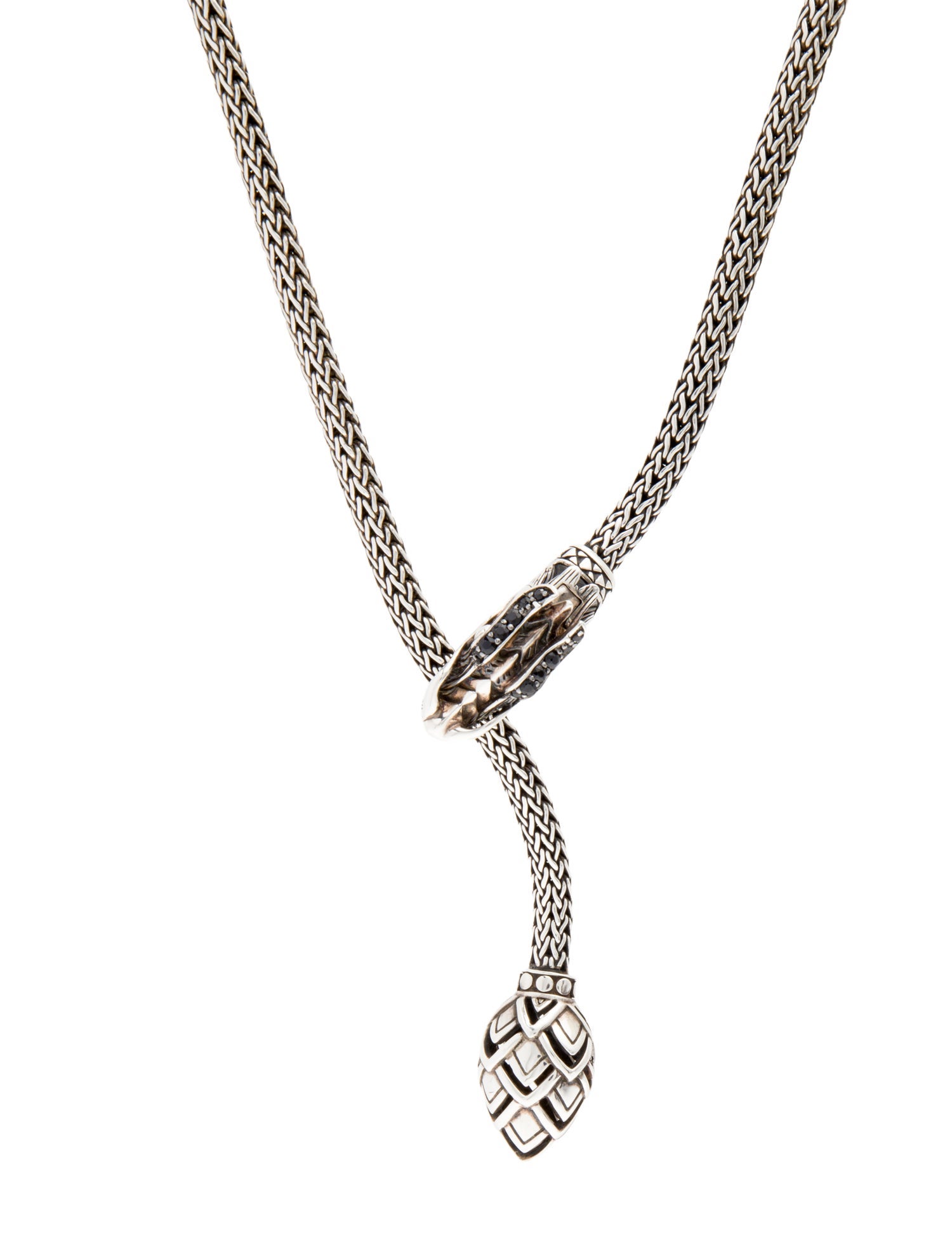 John Hardy Sapphire Legends Naga Lariat Necklace