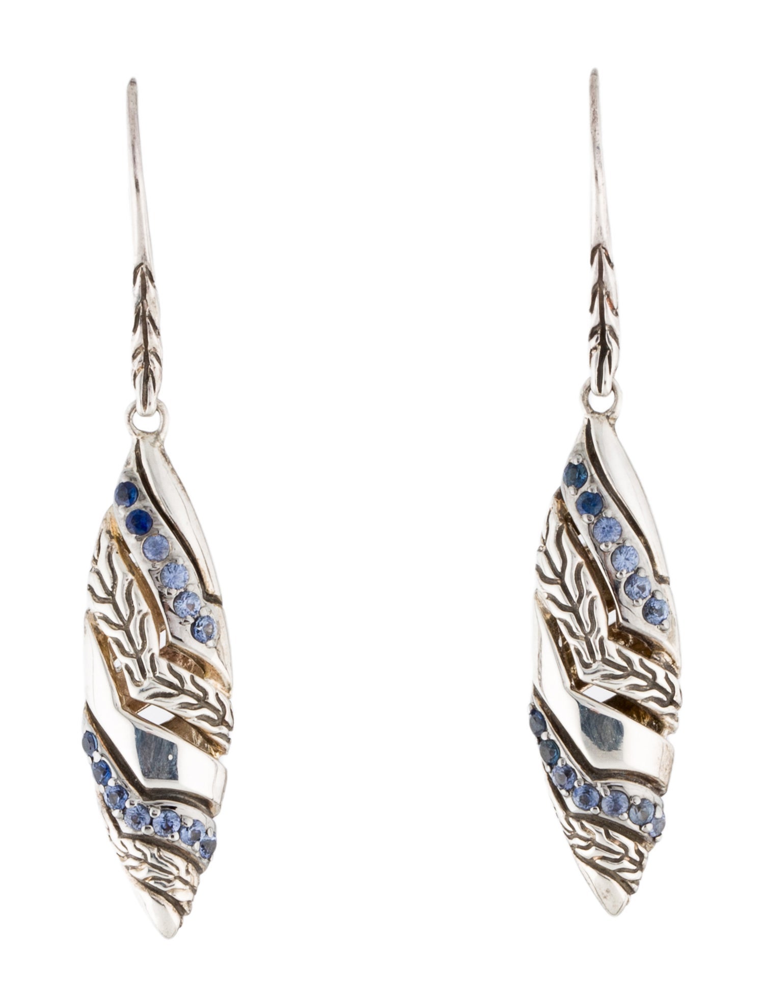 John Hardy Sapphire Drop Earrings