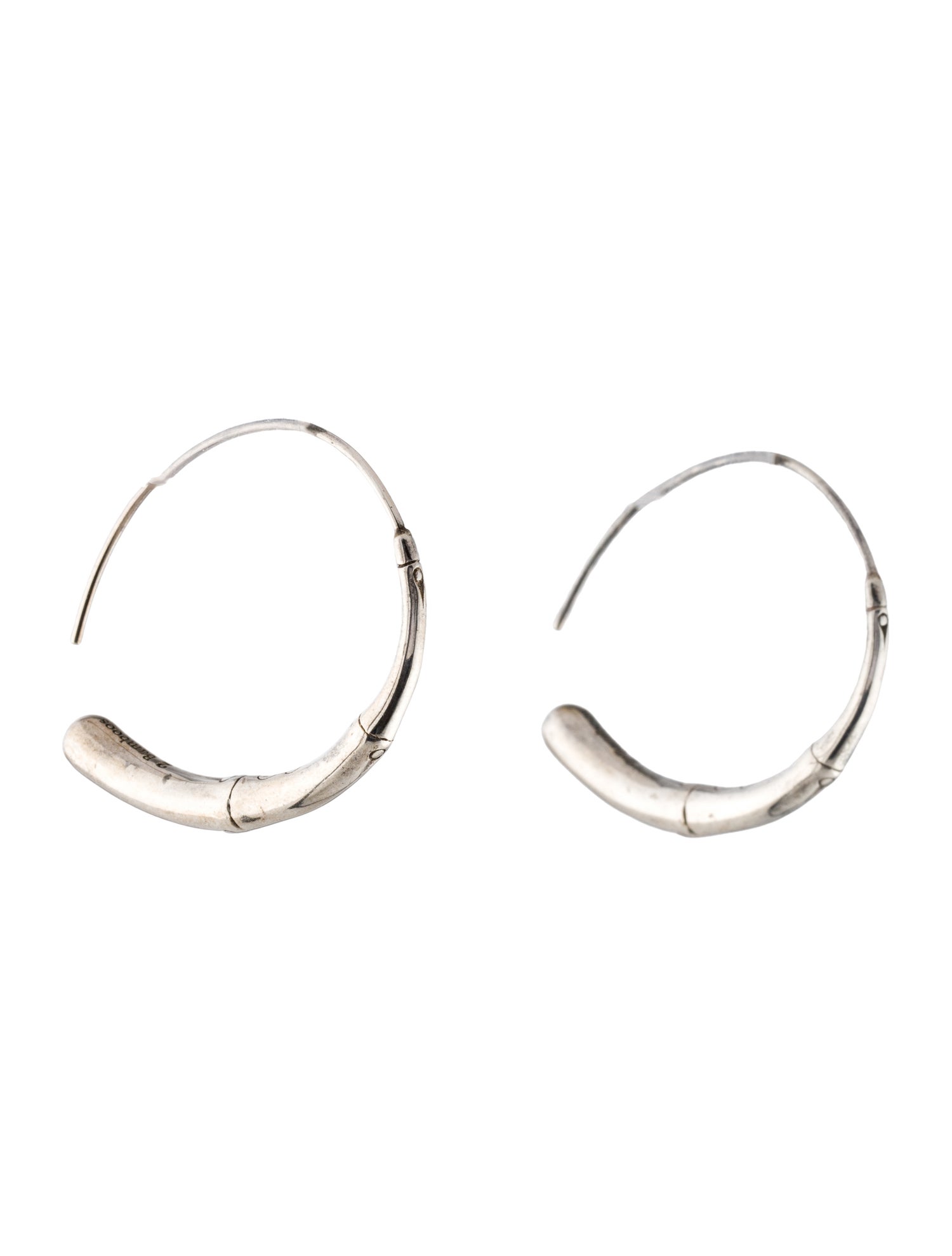 John Hardy Bamboo Open Hoop Earrings