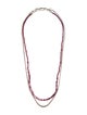 John Hardy Garnet & Tourmaline Asli Classic Chain Link Double Row Necklace