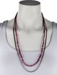 John Hardy Garnet & Tourmaline Asli Classic Chain Link Double Row Necklace
