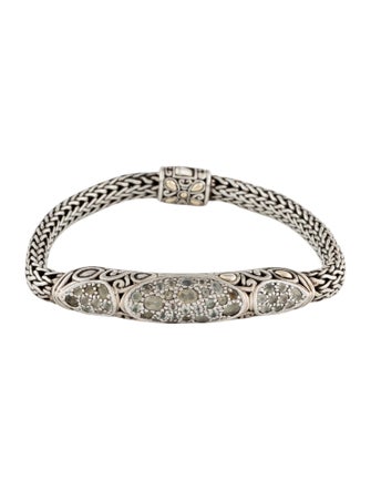 John Hardy Aquamarine Batu Lava Station Bracelet