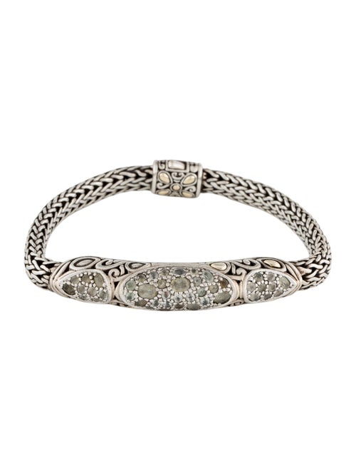 John Hardy Aquamarine Batu Lava Station Bracelet