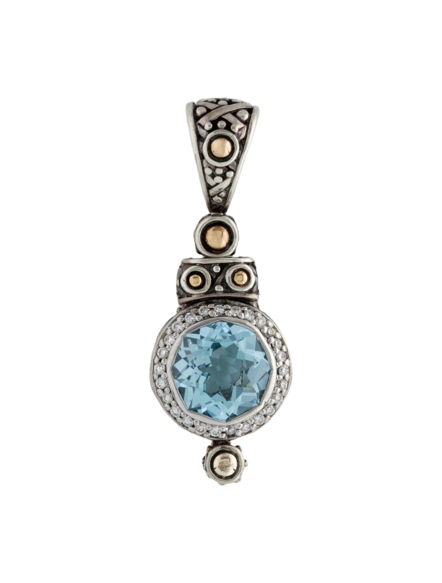 John Hardy Topaz & Diamond Pendant