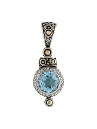 John Hardy Topaz & Diamond Pendant