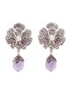 John Hardy Amethyst & Rose Quartz Floral Drop Earclips