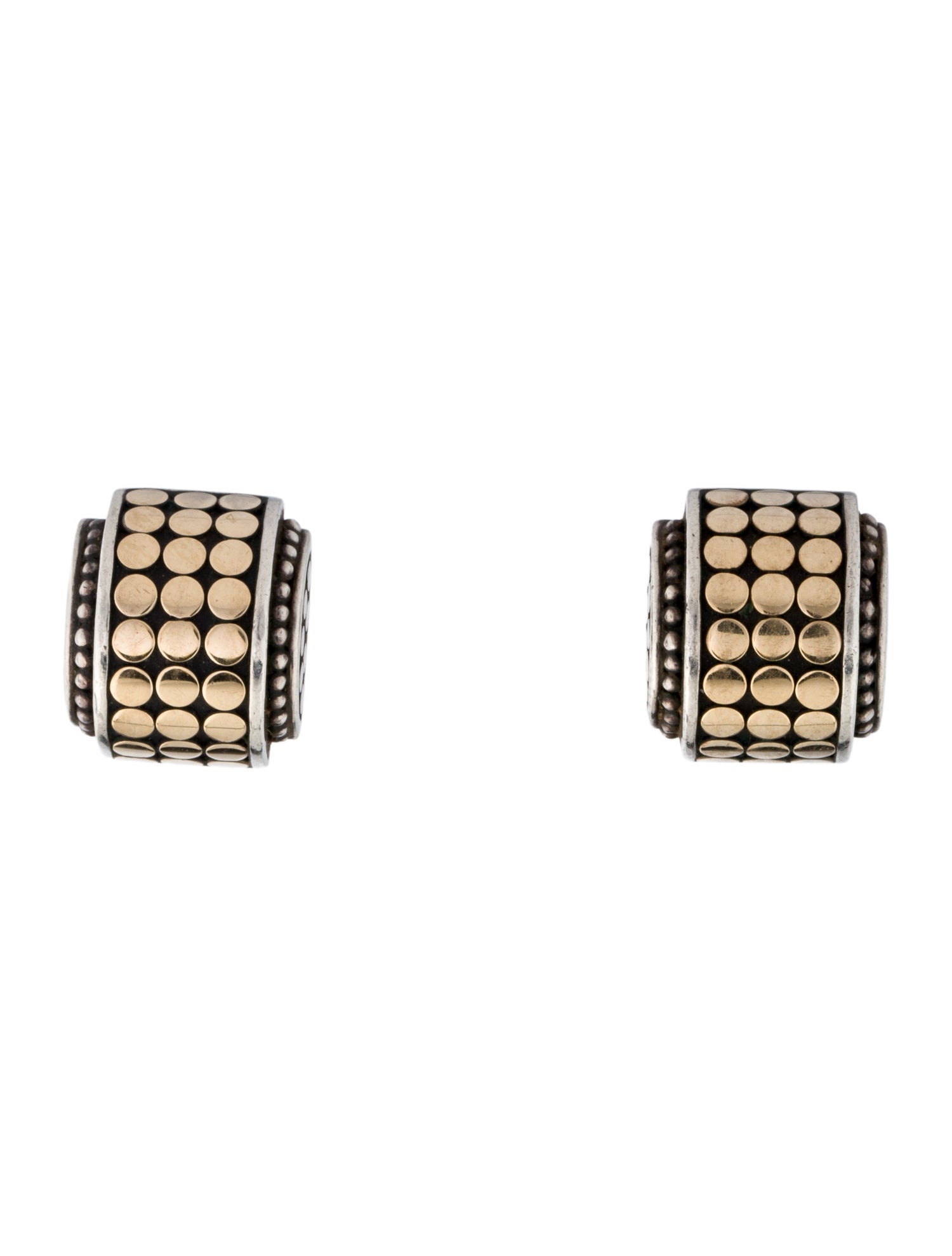 John Hardy Two-Tone Dot Hi-Way Stud Earrings