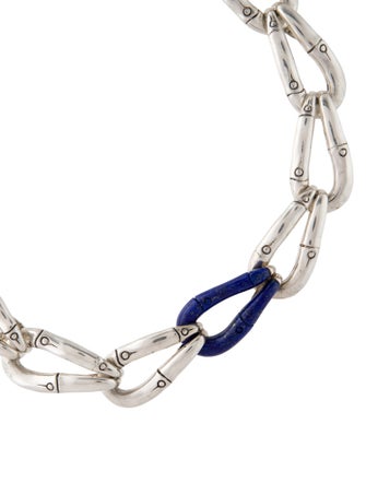 John Hardy Lapis Lazuli Bamboo Chain Necklace