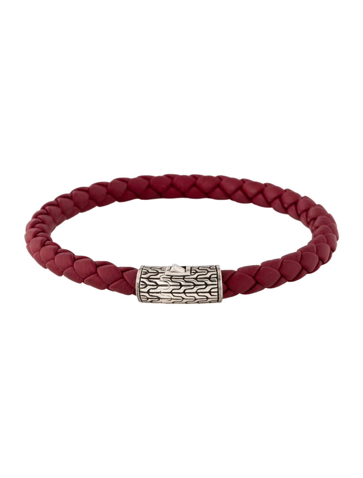 John Hardy Leather Woven Classic Chain Bracelet
