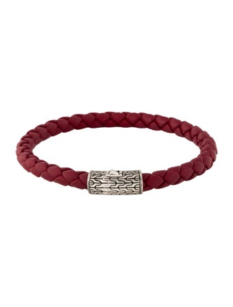 John Hardy Leather Woven Classic Chain Bracelet