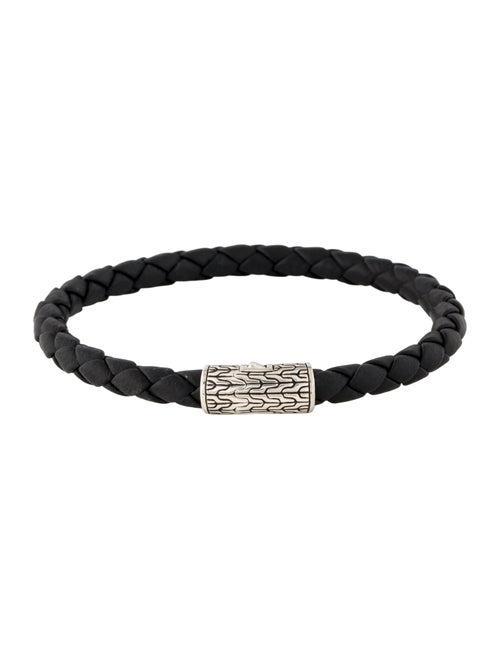 John Hardy Leather Woven Classic Chain Bracelet