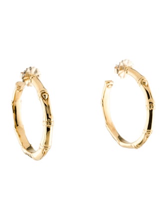 John Hardy 18K Bamboo Hoop Earrings