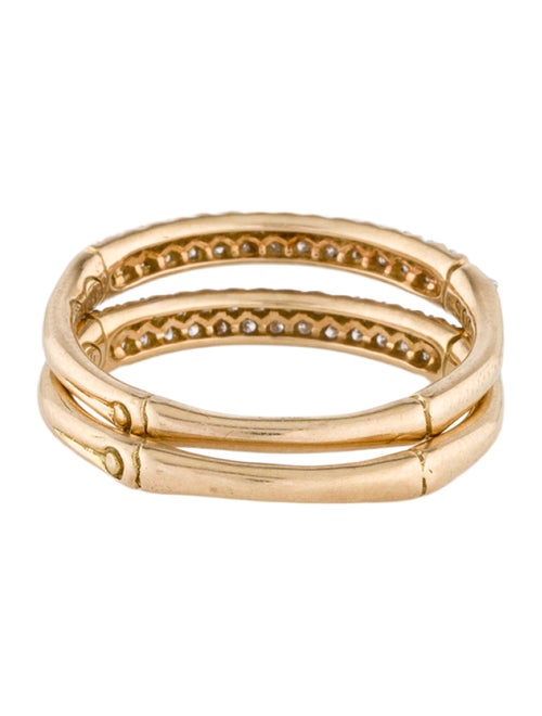 John Hardy 18K Diamond Bamboo Slim Ring Set