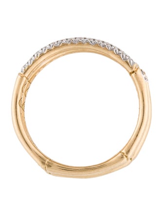 John Hardy 18K Diamond Bamboo Slim Ring Set