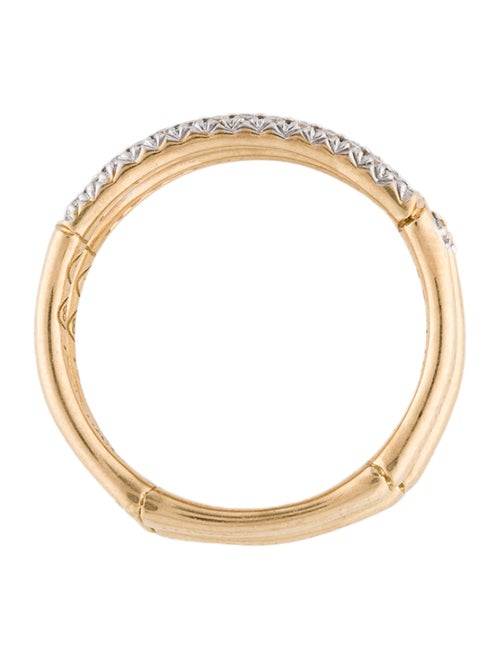 John Hardy 18K Diamond Bamboo Slim Ring Set