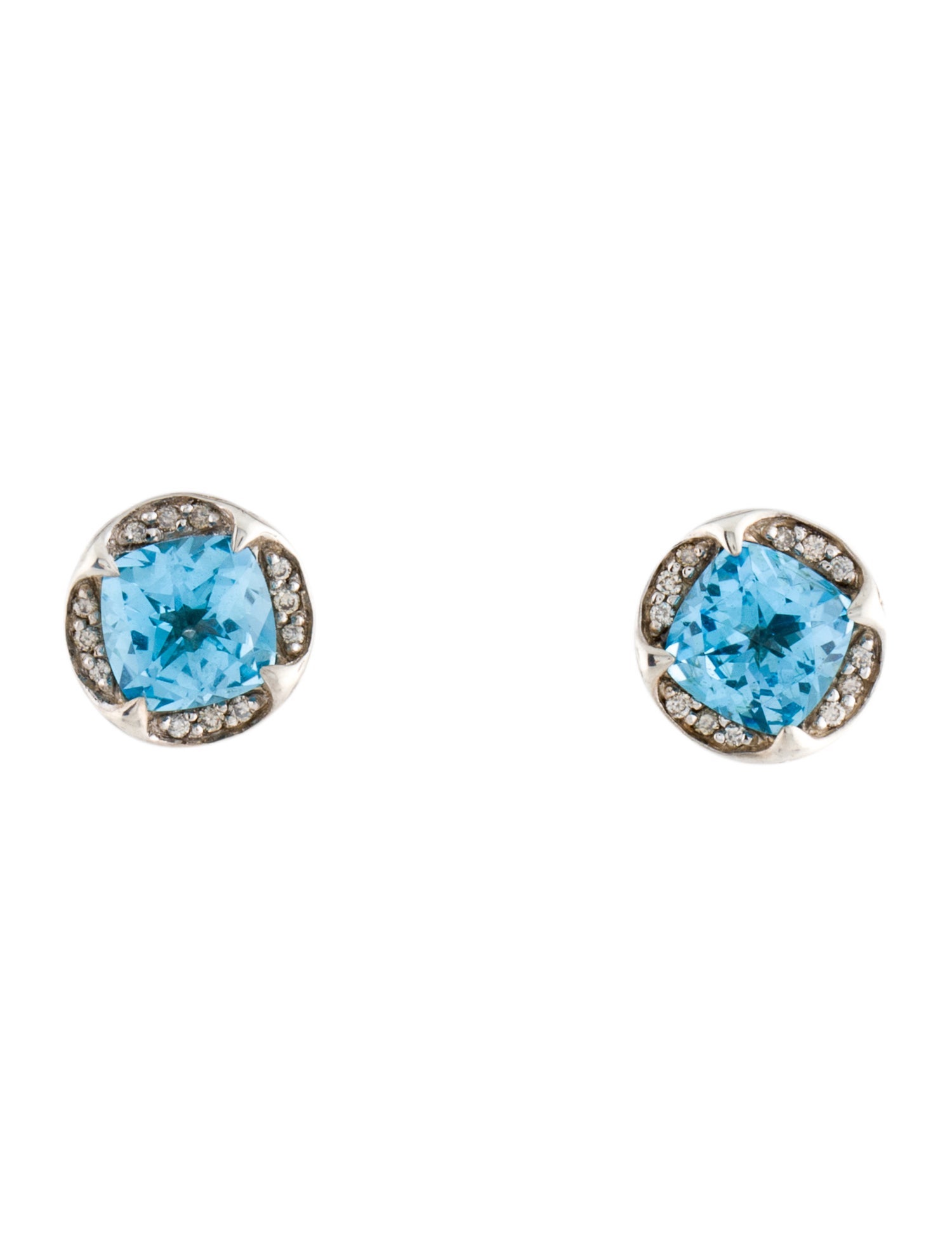 John Hardy Topaz & Diamond Batu Naga Stud Earrings