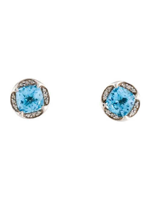 John Hardy Topaz & Diamond Batu Naga Stud Earrings