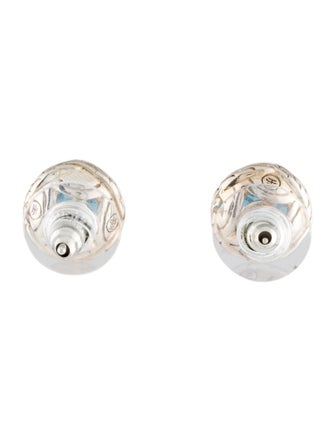 John Hardy Topaz & Diamond Batu Naga Stud Earrings