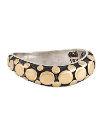 John Hardy Two-Tone Dot Curved Band Ring