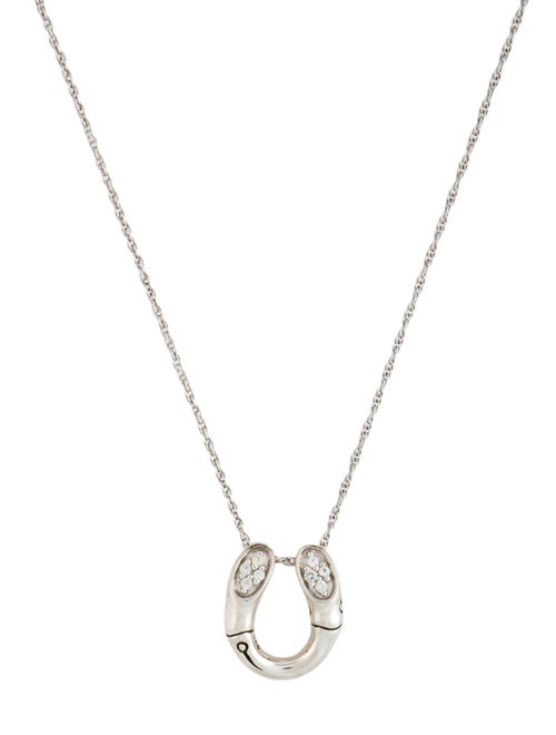 John Hardy Sapphire Batu Horseshoe Pendant Necklace
