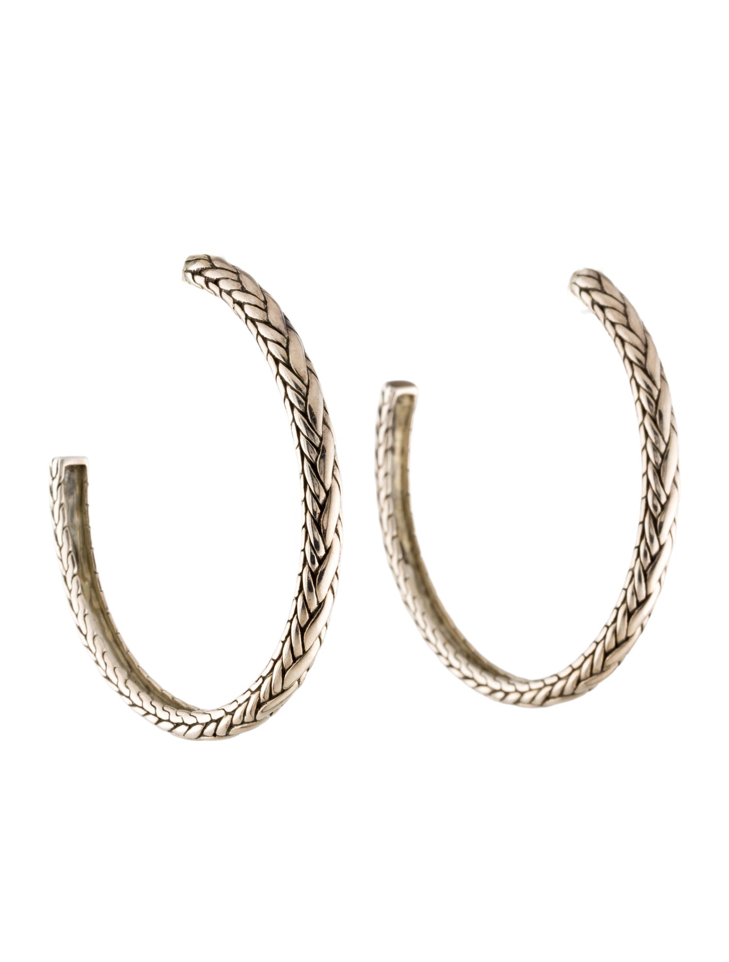 John Hardy Braided Kepang Hoop Earrings