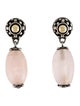 John Hardy Rose Quartz Batu Sari Drop Earrings