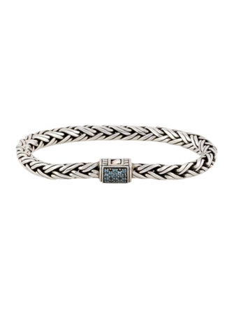John Hardy Topaz Angled Chain Link Bracelet