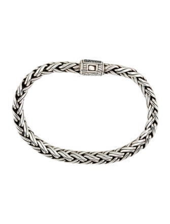 John Hardy Topaz Angled Chain Link Bracelet