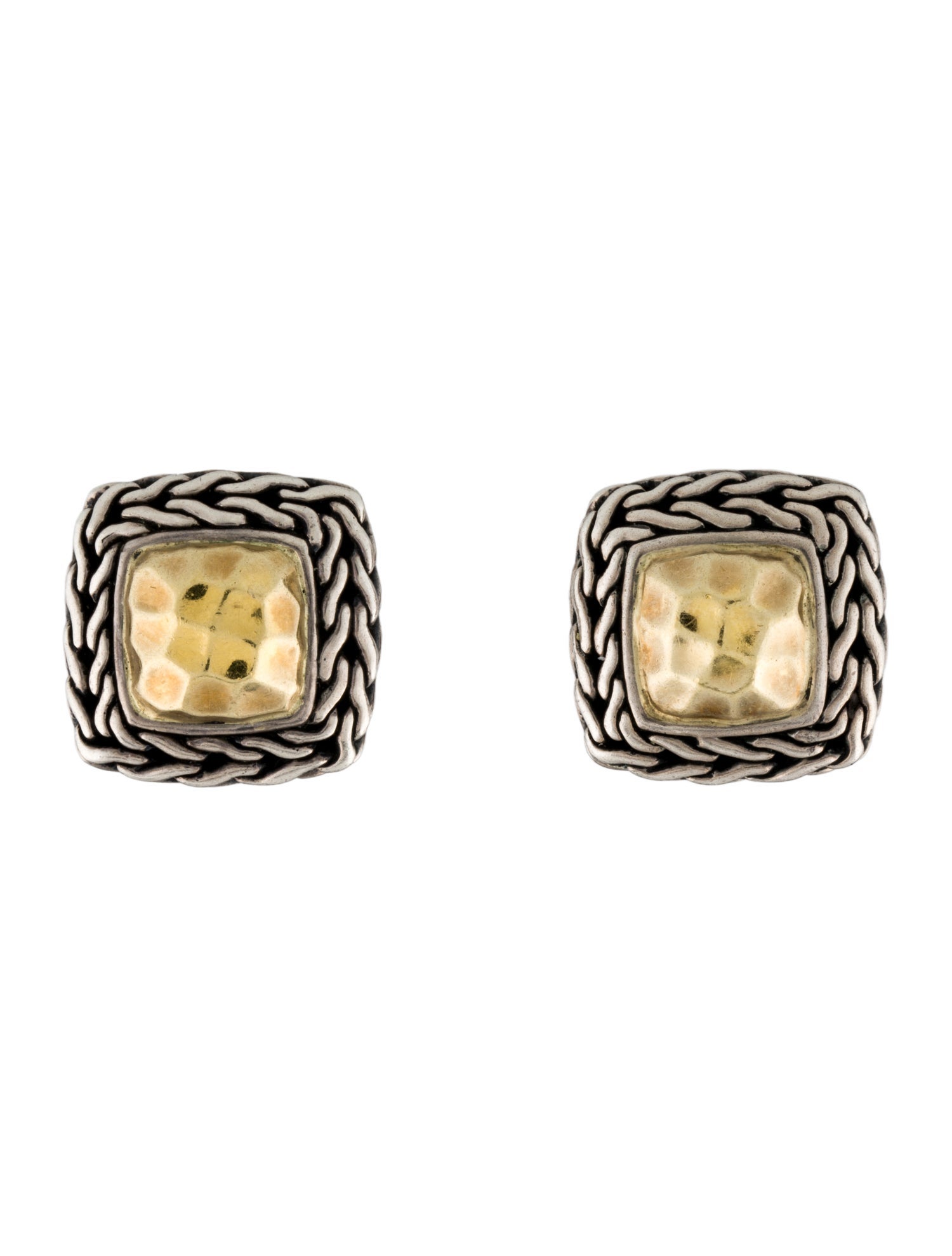 John Hardy Two-Tone Classic Chain Earclip Earrings