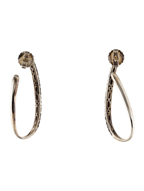 John Hardy Sapphire Kali Lava Hoop Earrings
