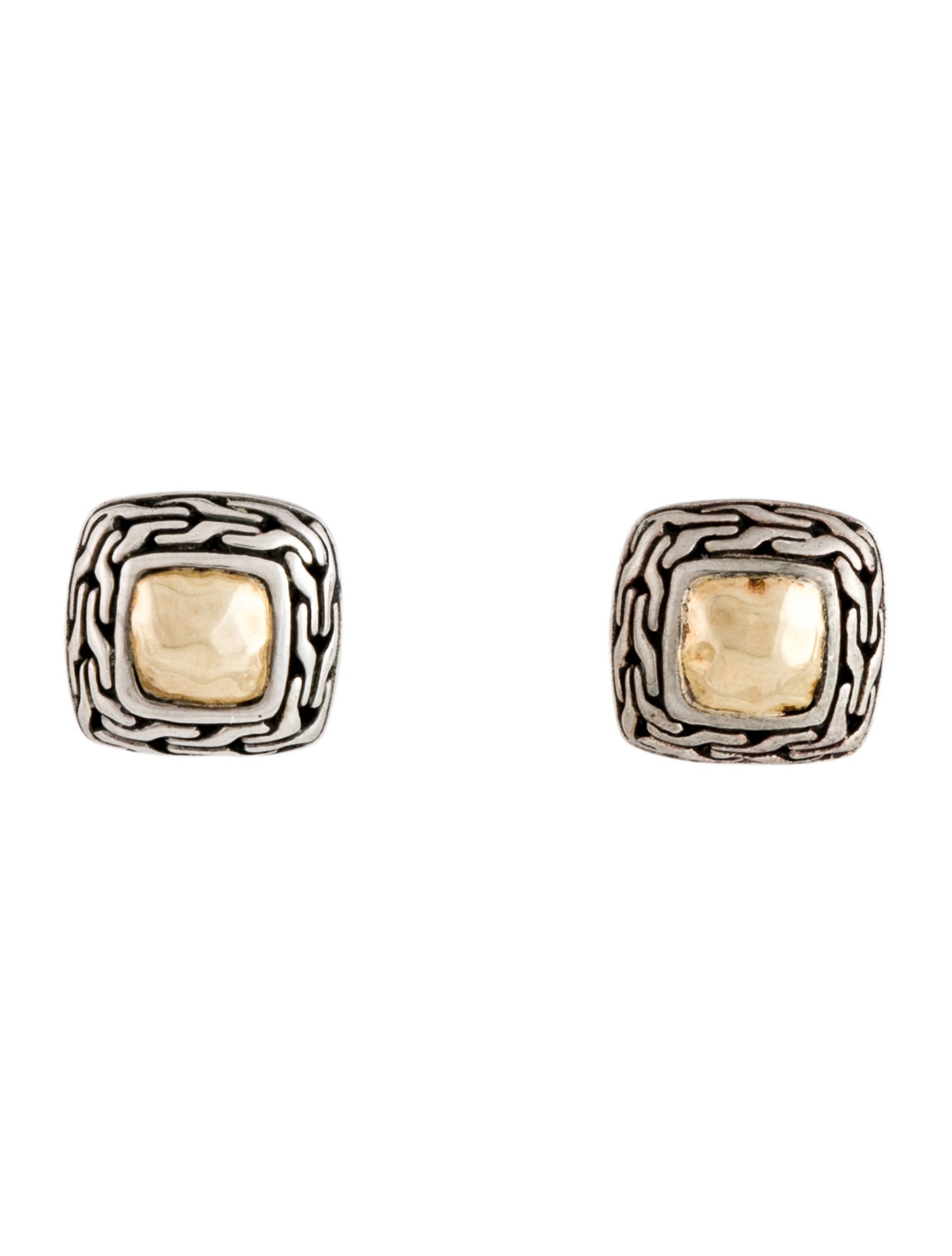 John Hardy Two-Tone Classic Chain Stud Earrings