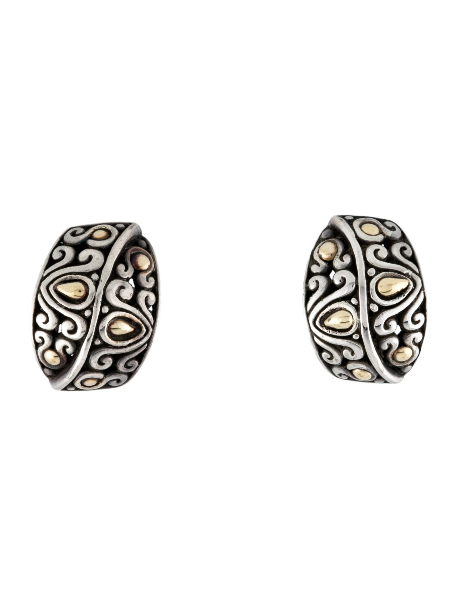 John Hardy Two-Tone Earclip earrings