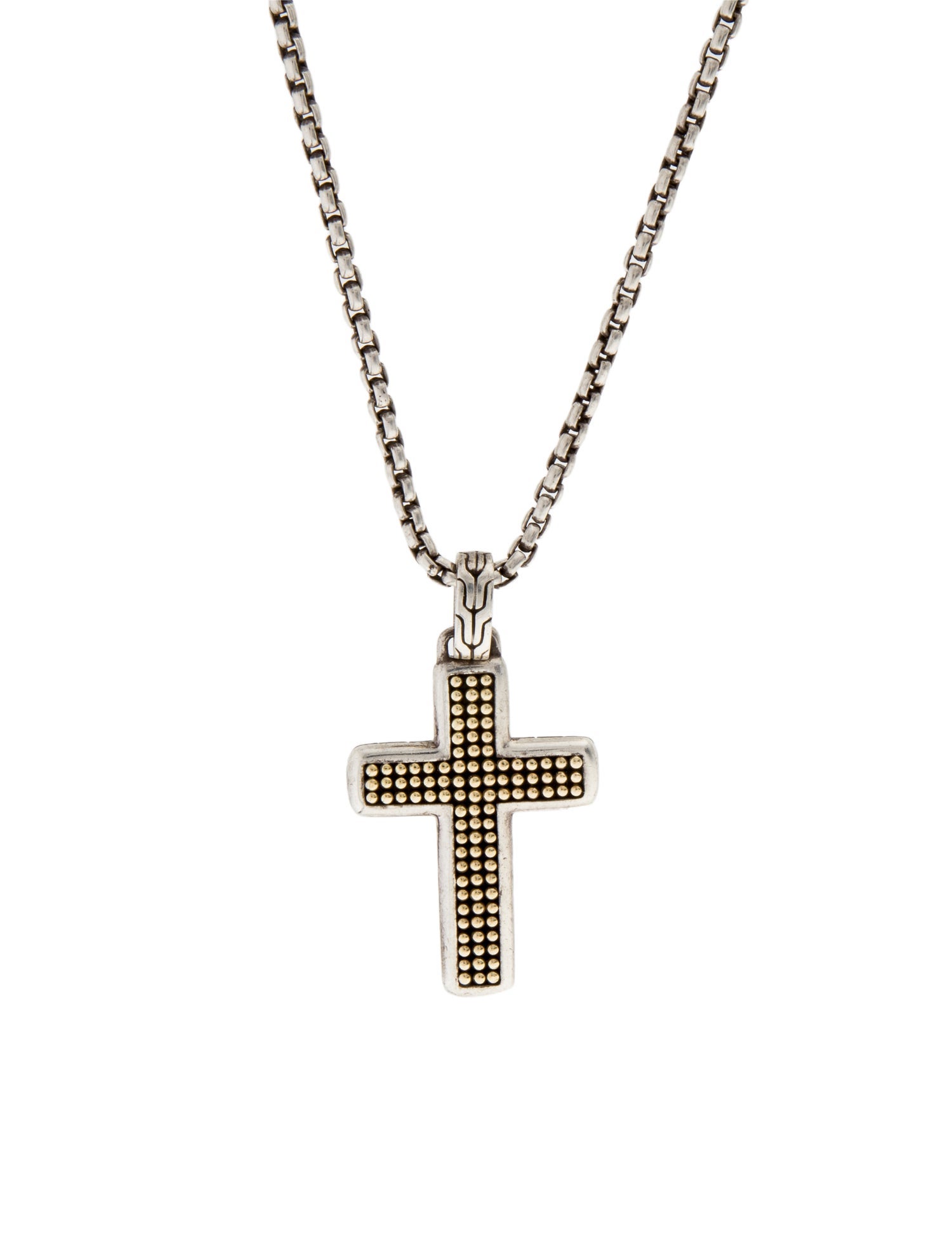 John Hardy Classic Chain Jawan Cross Pendant Necklace